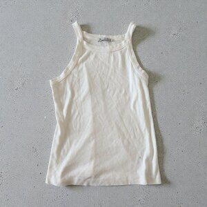 MICHAEL STARS High Neck Off White Tank Top Size One Size / Small